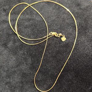 Ross Simons .8mm 14kt Yellow Gold Adjustable Snake-Chain Necklace. 22"